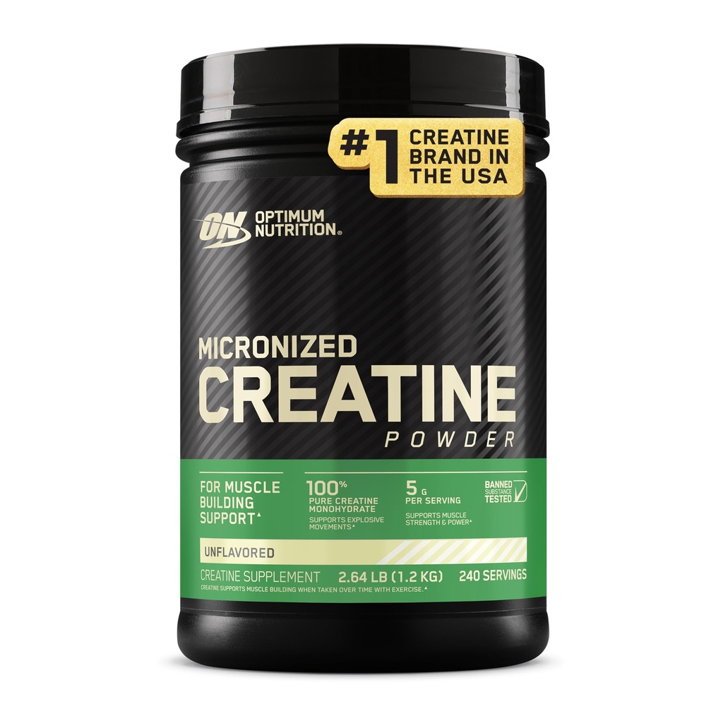 Optimum Beslenme Mikronized Kretine Monohidrat Toz, Unflavored, 240 Hizmet, 1200 Grams (Pazar Mayıs Vary)
