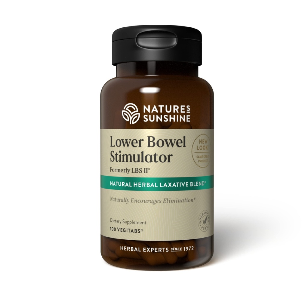 Nature's Sunshine Lower Bowel Stimulator - Relieve Constipation - Cleanse & Detox Your Colon with Natural Herbal Malzemeler - 25 Hizmet - 100 Vegitabs