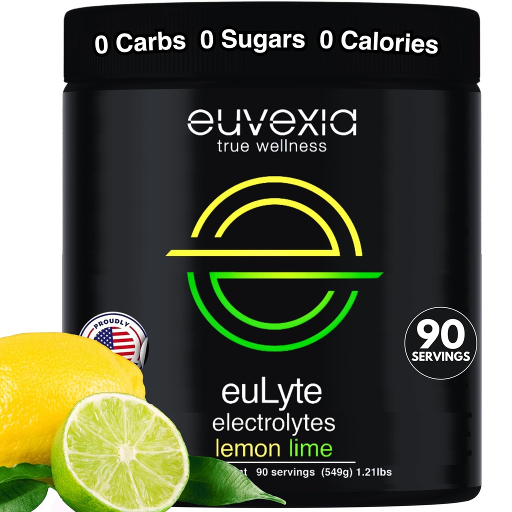 Dr Ekberg euLyte Instant Hydration Electrolytes Toz Zero Sugar Carb Calorie Lemon Lime Drink Mix • 80+ Minerals Magnezyum Pyumdis Trace Mineralleri • Hızlı Treni • 90 Hizmetler
