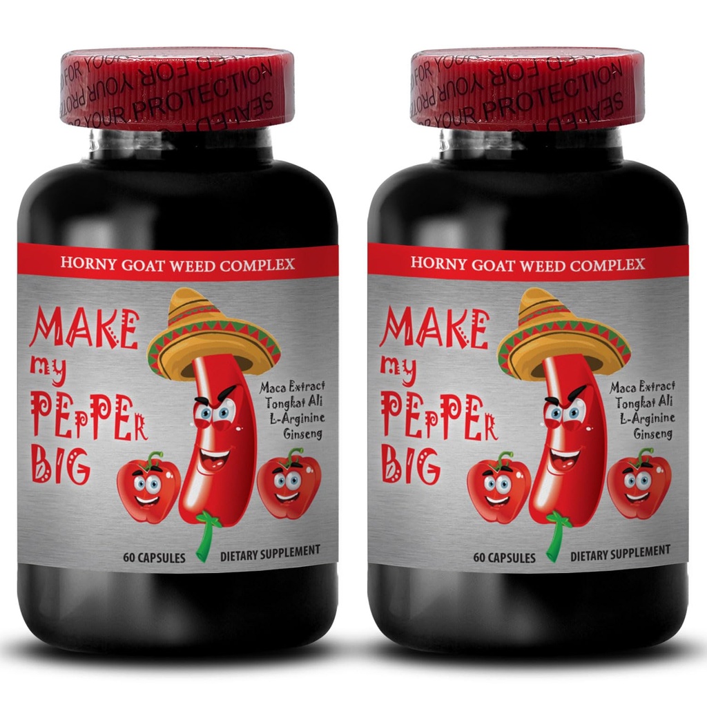 male enhancing pills increase size - MAKE MY PEPPER BIG - NATURAL MALE ENLARGEMENT, Maca, L-Arginine, Longjack pills, male performance enhancer, tongkat ali for men, male libido pills, 2 Bot 120 Caps