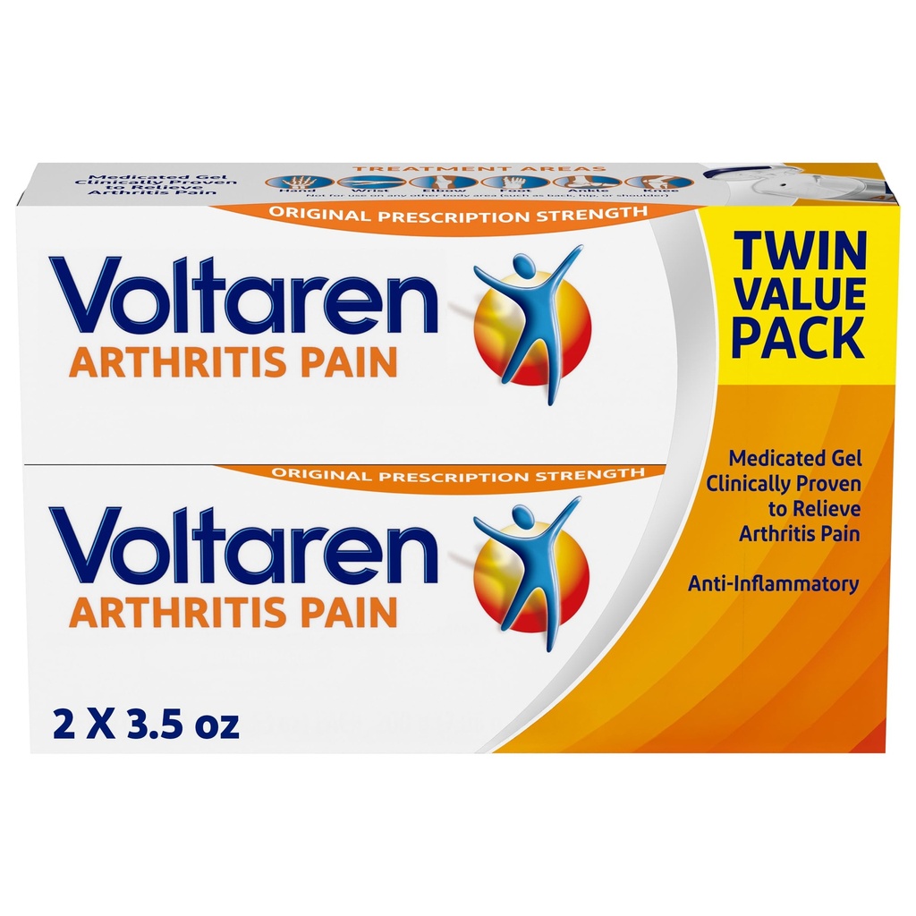 Voltaren Arthritis Pain Gel, Diclofenac ile Güçlü Topical Arthritis Ağrısı Yardımı - Kolay Açık Cap - 100 g x 2