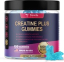Totaria Kretine Monohidrat Gummies for Men & Women 5000mg Sugar Free Pre-Workout Supplement Kretine for Muscle Builder, Energy Boost,Vegan, Blueberry Flavor, 120 Count