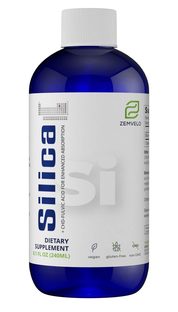 Sıvı Ionic Silica - Saç, Skin & Nails Beslenme | Collagen Desteği | Sağlık Tendons & Cartilage için Ortak Destek | 8 oz, 48 Day Supply