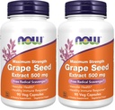 Şimdi Tamamlar, Grape Tohum alıntısı, maksimum Güçlü 500 mg (en az 90 Polyfenols ile yüksek derecede yoğunlaşan bir alıntı), 90 Veg Capsules, Red/Brown, 0.25 kilo (Pack of 2)