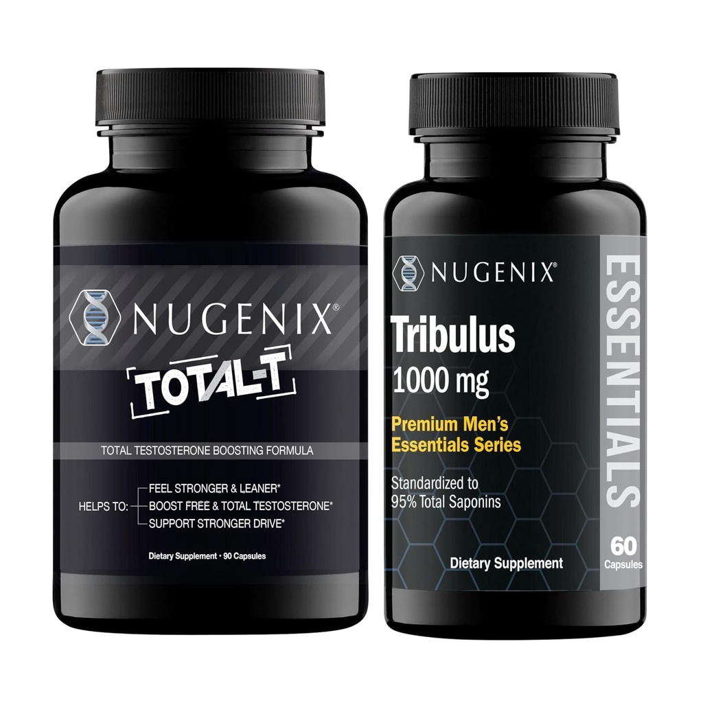 Nugenix Essentials Trib Terulusris Extract and Total-T testosteron Alert for Men