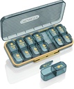 Am Pm Pill Organizer, Haftalık Pill Box 2 Times A Day - Acedada 7 Gün Pill Organizer 7 Ayrı konteynerler, Portatif Günlük Tıp Kaynağı Ekstra Vitamini Davası, Fish Oils, Supplements, Şık Blue Blue Blue Blue Blue