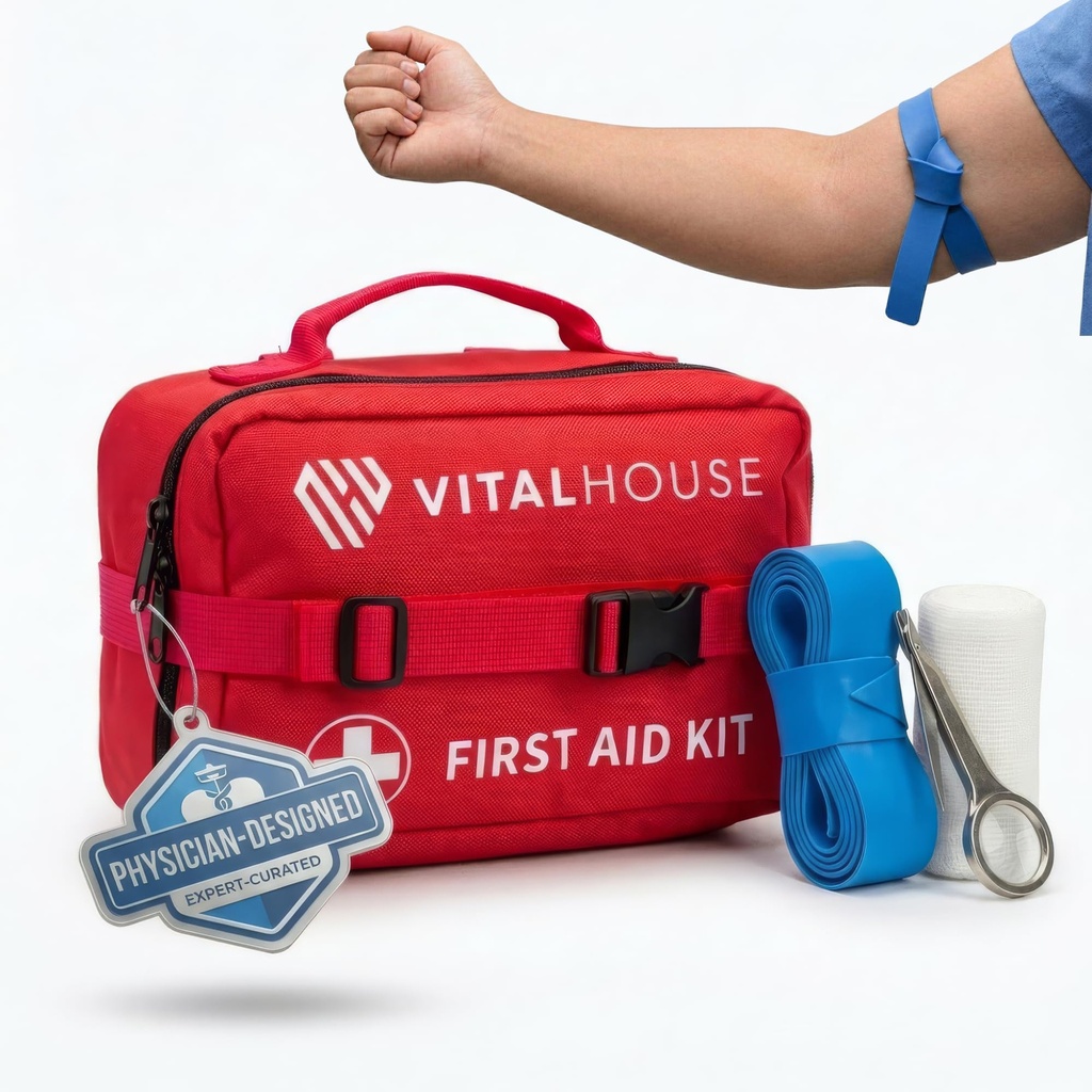 346 Piece First Aid Kit Survival - Profesyonel Su Travma Tıbbi Kit Acil Durum, Ev için İdeal, Ofis, Araba, Seyahat, Açık, Camping, Hiking - Portatif Acil Malzeme Bag