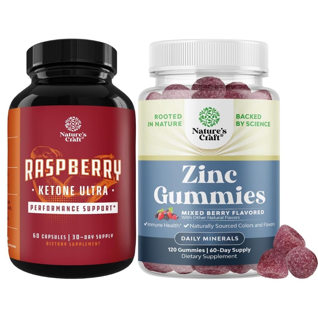 Raspberry Chemnes, Green Tea Extract & African Mango Mix ve Ekstra Güçlü çinko Gummies for Yetişkinler - Potent Materialss to Speed Up Kilo Kaybı, Gluten ve Gelatin Free