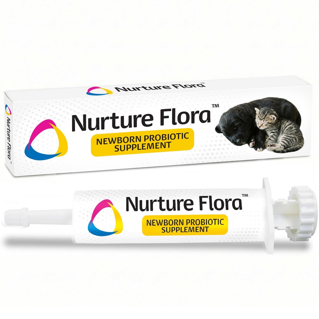 Revival Animal Health Breeder's Edge Nurture Flora for Puppies & Kittens | Colostrum Supplement for Puppies & Kittens | Protein & Vitamins & Minerals | Easy to Digest | 30 ml Easy to Administer