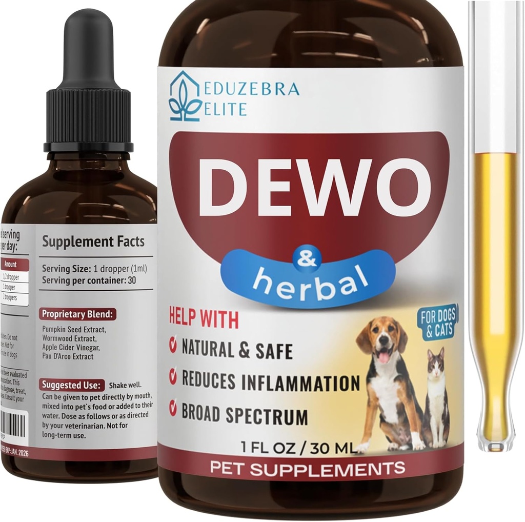 Kediler ve Köpekler Doğal Broad Spectrum Tedavisi - Parasitelere ve Toxins - Herbal Tıp Desteği - Tüm Breeds ve Boyut - Puppy & Kitten
