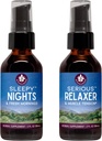 WishGarden Herbs Sleepy Nights Herbal Sleep Support + Serious Relaxer Natural Relaxing Muscle Supplement (2-2oz Sche)