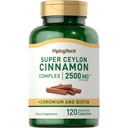 Piping Rock Ceylon Cinnamon Capsules | 120 Pills | Kromium ve Biotin ile Komplek Supplement | Vegetarian, Non-GMO, Gluten Free
