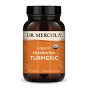 Dr. Mercola Organik Fermented Turmeric - 370 mg Fermented Turmeric - High-Bioavailability Curcuminoids - USDA Organic, Non-GMO, Gluten-Free & Soy-Free - 60 Capsules (30 hizmet)