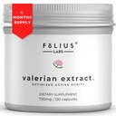 Valerian Root 4:1 Extract Capsules 750mg - Active Length - 4X Concentration Valerian Root Extract Supplement - Gluten Free, Non-GMO - Rahatlama - 120 Capsules