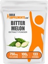 BulkSupplements.com Bitter Melon Extract Toz - Bitter Melon Supplement, Bitter Gourd Ekstraksiyon - Herbal Supplement, Gluten Free, 750 mg per Service, 100g (3.5 oz) (Pack of 1)