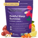 Melatonin Free Natural Sleep Aid Gummies for Yetişkinler | NO Melatonin | Herbal Jujube & Chamomile, Lemon Balm - Deep Sleep Supplement & Relaxation for zzz, 45 Vegan Gummies (45 Gummies (1 Pack)