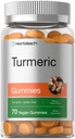 Horbäach Turmeric Gummies | 70 Kont | Mango & Peach Flavor | Turmeric Curcumin with Ginger | Vegan Non-GMO & Gluten Free Supplement Supplement