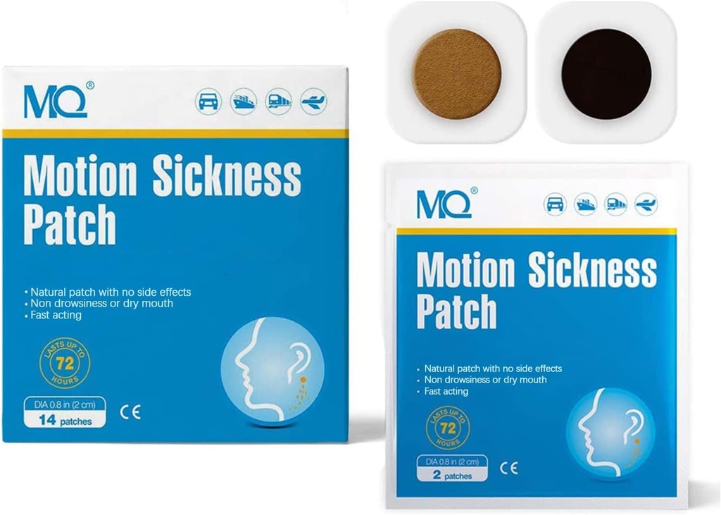 MQ 42k Hareket Hastalığı Drowsy, Sea Hastaness Patches for Cruise Travel Essentials, Water Patch Behind Ear for Car Airplane Altitude Hastaness, Long Last 72H