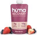 Huma Recovery proteini Smoothie, 6 Pouches – 15g Collagen + Whey Post Workout Recovery Drink - Gerçek Meyve ile Hazır-Drink Protein Shake, Elektrolytes, Sağlıklı Yağlar – 15g Collagen + Whey Post Workout Recovery Drink – Ready-to-Drink Protein Shake with Real Fruit, Electrolytes, Health Fats –