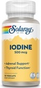 Solaray Iodine 500 mcg | Sağlıklı Tiroid Fonksiyonlarına Yardımcı Olabilir, Metabolism, Focus and Energy | Non-GMO, Vegan | 30 VegCaps | Paket 2