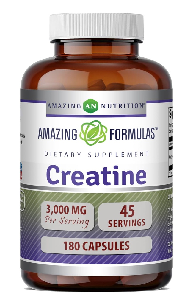 Amazing Formulas Tinatine Monohidrat Amino Asit Supplement | 180 Capsules | Non-GMO | Gluten-Free | Made in USA