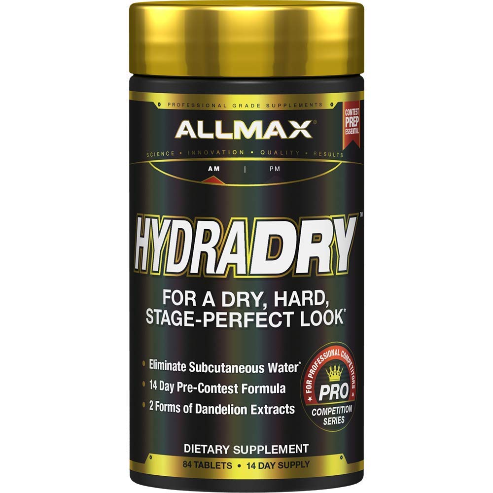 ALLMAX HYDRADRY - 84 Tablets - 14-Day Pre-Contest Formula - Eliminates Subcutaneous Water for a Stage-Perfect Look - 28 Servings