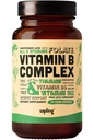 Vegan Vitamin B Kompleksi - Essential B Vitamins B1, B2, B3, B5, B6, B7, Folate, B12-60 Caps