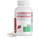 Bronson Resveratrol 500 Kompleks Trans-Resveratrol + Grape Tohum & Red Wine Extract, 250 Capsules