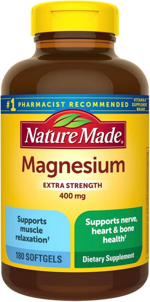 Nature Made Extra Strength Magnezyum 400 mg., 180 Softgels
