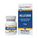 Superior Source Melatonin 5 mg - Yetişkinler için Sağlıklı Uyku Desteği Tamam - Chamomile Aids Relaxation & Restful Sleep - 60 Sublingual Discrypt Tablets