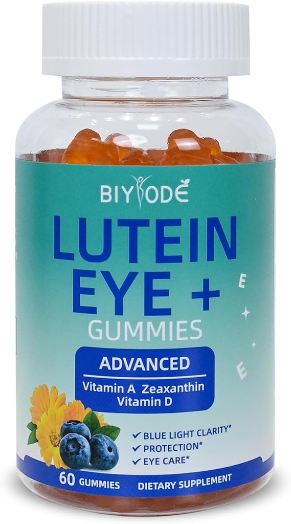 Lutein Gummies: Eye Health Lutein Vitaminleri Yetişkin Vizyon Bakım ve Macular Destek 60 Gummies 30 Day Supply