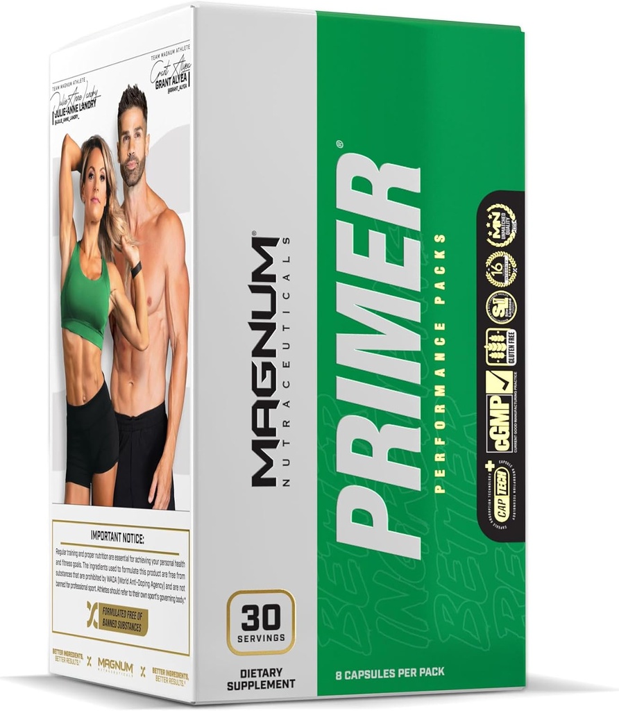 Kadınlar ve Erkekler için yeni Nutraceuticals Primer Vitamin Paketleri, Daily Nutrient Supplement - Travel-Friendly Multivitamin Support Heart, Joint, Digestive, & Organ Health (30 Pack)