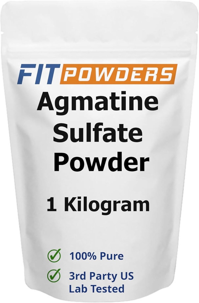 Agmatine Sulfate Toz 1 Kilogram (Multiple Boyutlar) Güçlü ve Pompa (Nitrik Oksit) %100 Saf Agmatine Toz, Vegan, Gluten-Free
