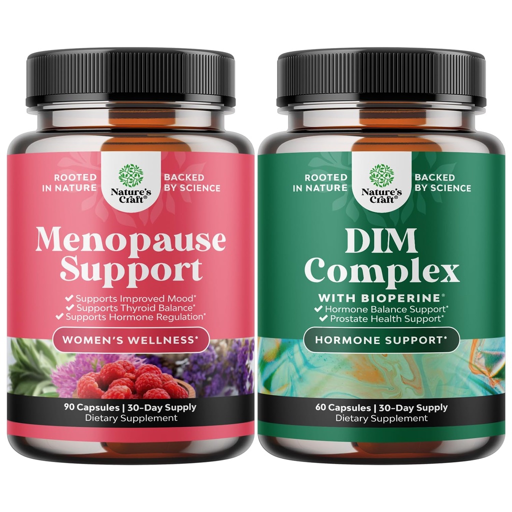 Total Menopause Supplement - Hot Flashes Relief - Dong Quai Vitex Chaste Berry ve Black Cohosh ve Pure DIM Bioperine - Diindolylmethane testosteron Kompleks with Broccoli Florets