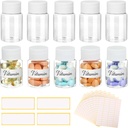 10Pcs Pill Şişeler Blank Etiketler ile Şişeler - 30 ml Tıp Konteynerleri ile Konteyner Caps- Plastik Boş Küçük Pill Konteyner Leak-Proof Clear Örnek Jar for Dispense for Liquid Solid Name