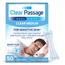 Nasal Strips Medium, Clear, 50 ct | Anında Uykuyu Geliştirmek, Snoring'i Azaltmak ve Relieve Nasal Congestion Soğuklar ve Tüm Enerjiler nedeniyle