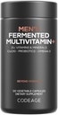 Kodage Men's Daily Multivitamin - 25+ Essential Vitamins & Minerals, Organik Tüm Gıdalar, Probiyotikler, Omega-3, çinko, A, B, C, D, E & K - 120 Capsules