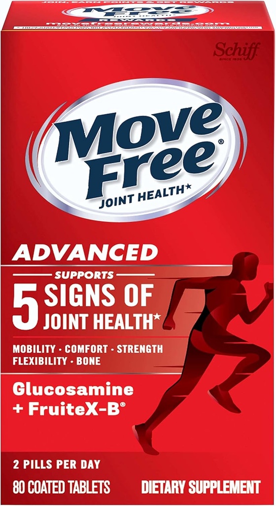 Free Advanced Glucosamine Chondroitin +uba Fructoborate Ortak Destek Tamamını Harekete Geçin, Destekler Hareketlilik Flexability & Bone - 80 Tabletler (40 hizmet veren)*