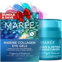 MAREE Eye Gels & Collagen Moisturizer Face Cream Sche - Under Eye Gels for Puffy Eyes and Dark Circles, Anti Aging Face Cream with Hydrating Effect - Marine Collagen & Hyaluronic Acid, Retinol