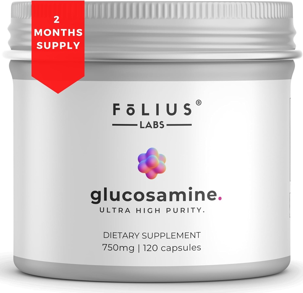 Glucosmine Sulfate Pyum Klorid 750 mg for Health Joints, Bones and Cartilage - Erkekler ve Kadınlar için Ortak Destek Supplement (120 Capsules)