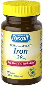 Rexall Ferrous Sulfate Iron 28 Mg - Tabletler, 60 Ct