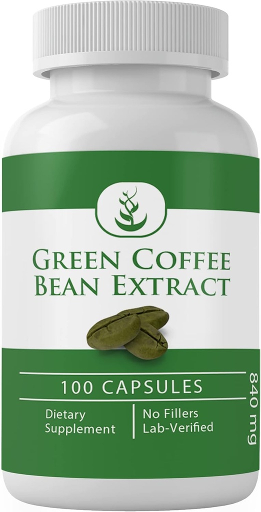 PURE ORIGINAL INGREDIENTS Green Coffee Bean Extract, (100 Capsules) Her zaman Pure, No Wordss Or Fillers, Lab TY