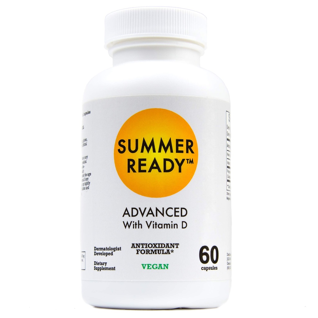 Gelişmiş Skin Care Antioxy Supplement Capsules - Vitamin D3 5000IU Plus Nicotinamid/Niacin 500 mg (Vitamin B3) ve Polypodium Leucotomos (Fern Extract) 480mg