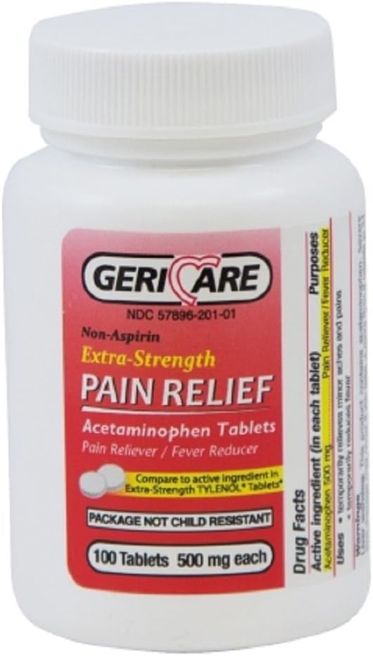 Mckesson 60-201-01 Ağrı Yardım Tablet 500 mg Güçlü - 12 Şişe
