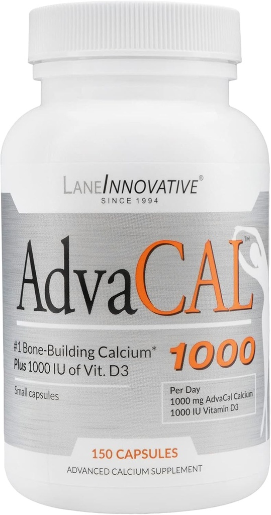 Lane Yenilikçi - AdvaCAL 1000, Advanced Food Supplement, Swallow Extra Small Capsule, Supports Artan Bone Mechanic (50 hizmet)