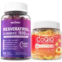 Sugar Free Resveratrol Gummies 1500 mg + CoQ10 200 mg 100mg, Magnezyum Destek Sağlıklı Aging & Longevity