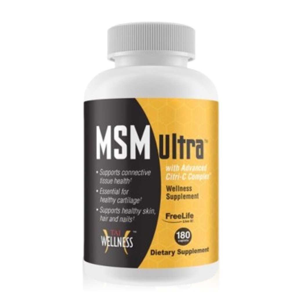 Youngevity Freelife MSM Ultra | 3.000 mg MSM + Perrietary Citri-C Kompleks Ş + Vitamin C | Ultimate Metilfonylmethane Supplement | Bone & Ortak Destek | 180 Count