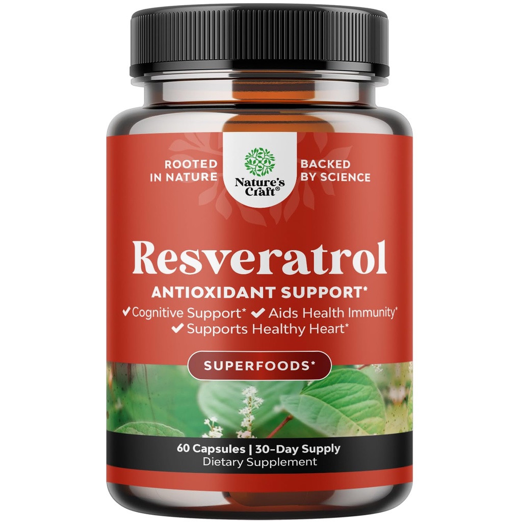 Youthful Trans Resveratrol Supplement - Resveratrol Capsules with AMPK Activator for Cellular Health & Vitality - AMPK Metabolic Activator for Metabolism Boost & Cellular Verimliliği - 60 Sayı