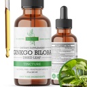 Ginkgo Biloba Sıvı 2 Fl Oz, Beyin Fonksiyonu ve Hafıza Desteği için Supplements, Alkol Free, Vegan - 2 Fl Oz