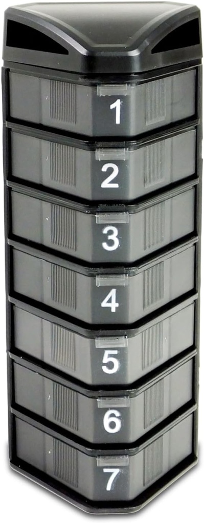 Deke Home - Günde 7 Günlük Pill Organizer 3 Times, Haftalık Pill İlaçlar, Vitaminler, Tamam, Dayanıklı Sert Durum, Güvenli Kloz, Ted Free, Temiz To Clean To Clean
